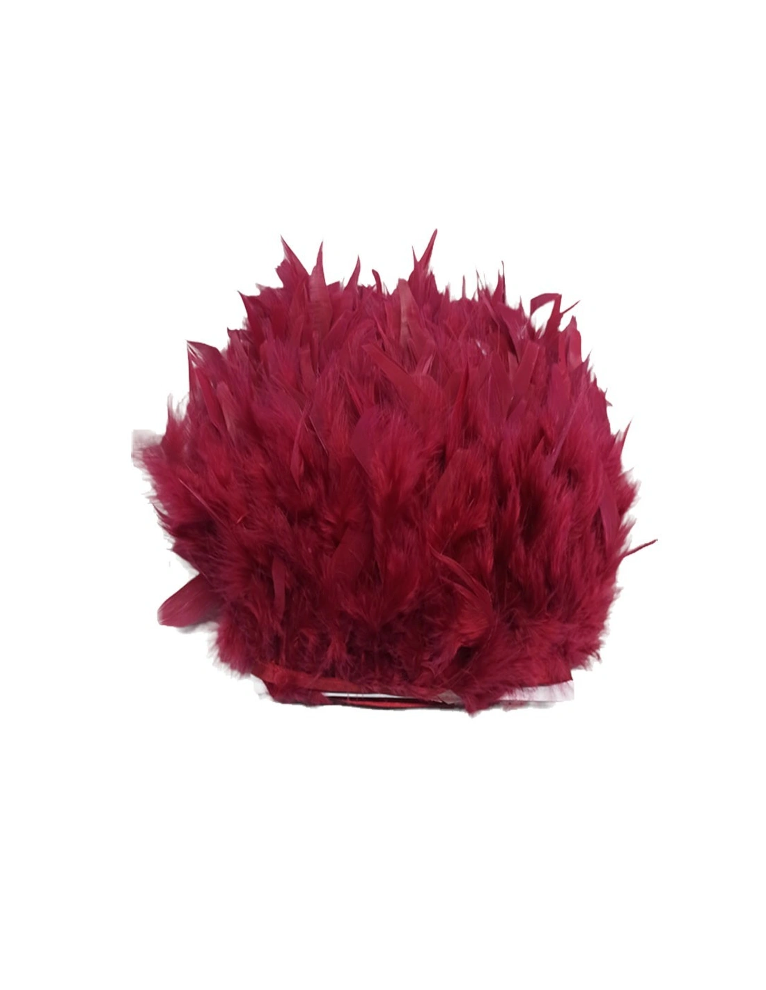 Frange da cucire Piume di Tacchino Bordeaux pacco - 1MT.