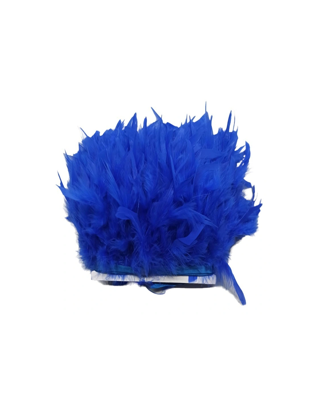 Frange da cucire Piume di Tacchino Blu Royal pacco - 1MT.