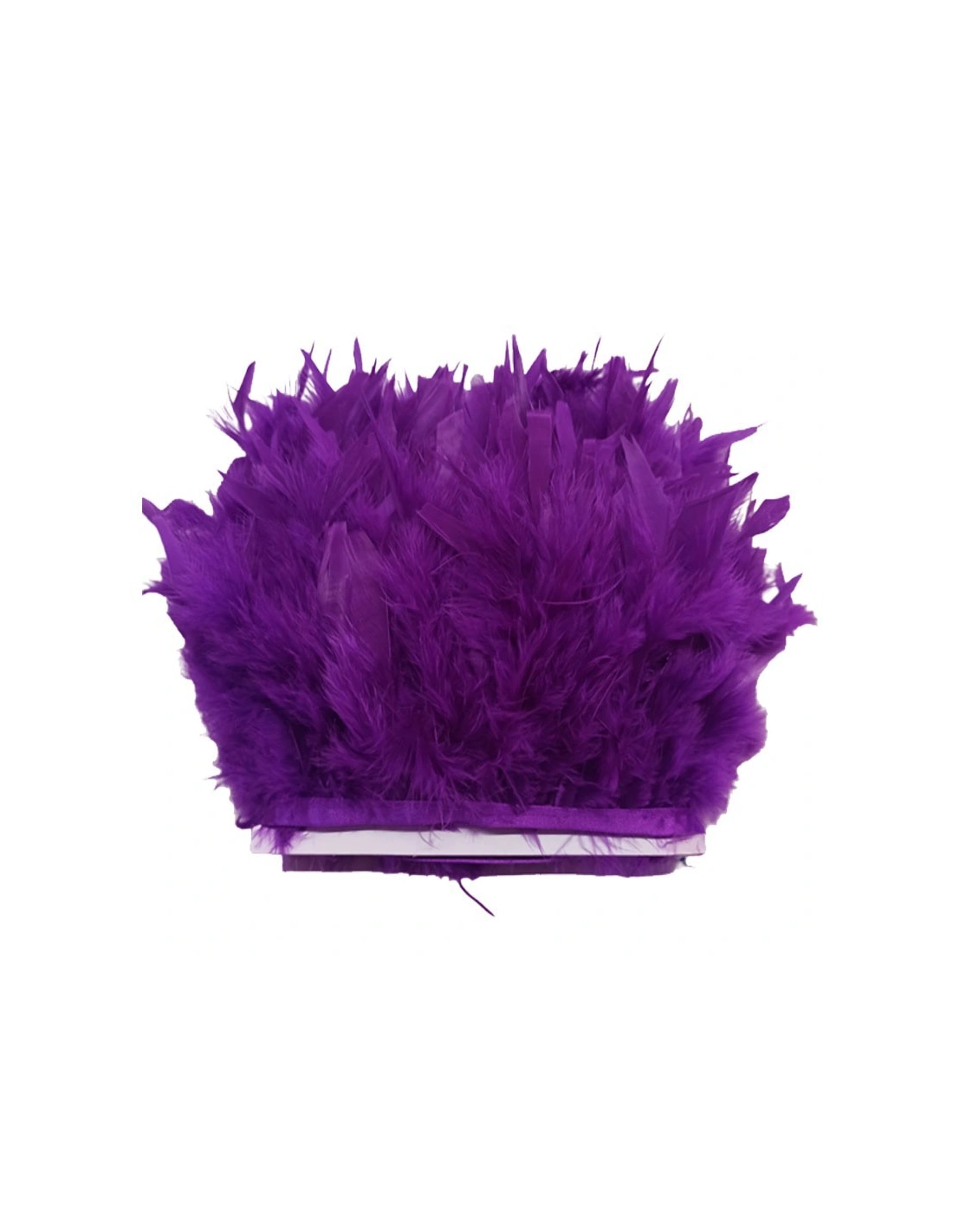 Frange da cucire Piume di Tacchino Amethyst pacco - 1MT.