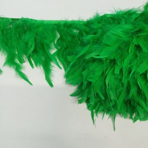 Frange da cucire Piume di Tacchino Verde Bandiera pacco - 1MT. 2