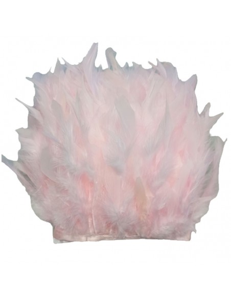 Frange da cucire Piume di Tacchino Rosa Baby pacco - 1MT.