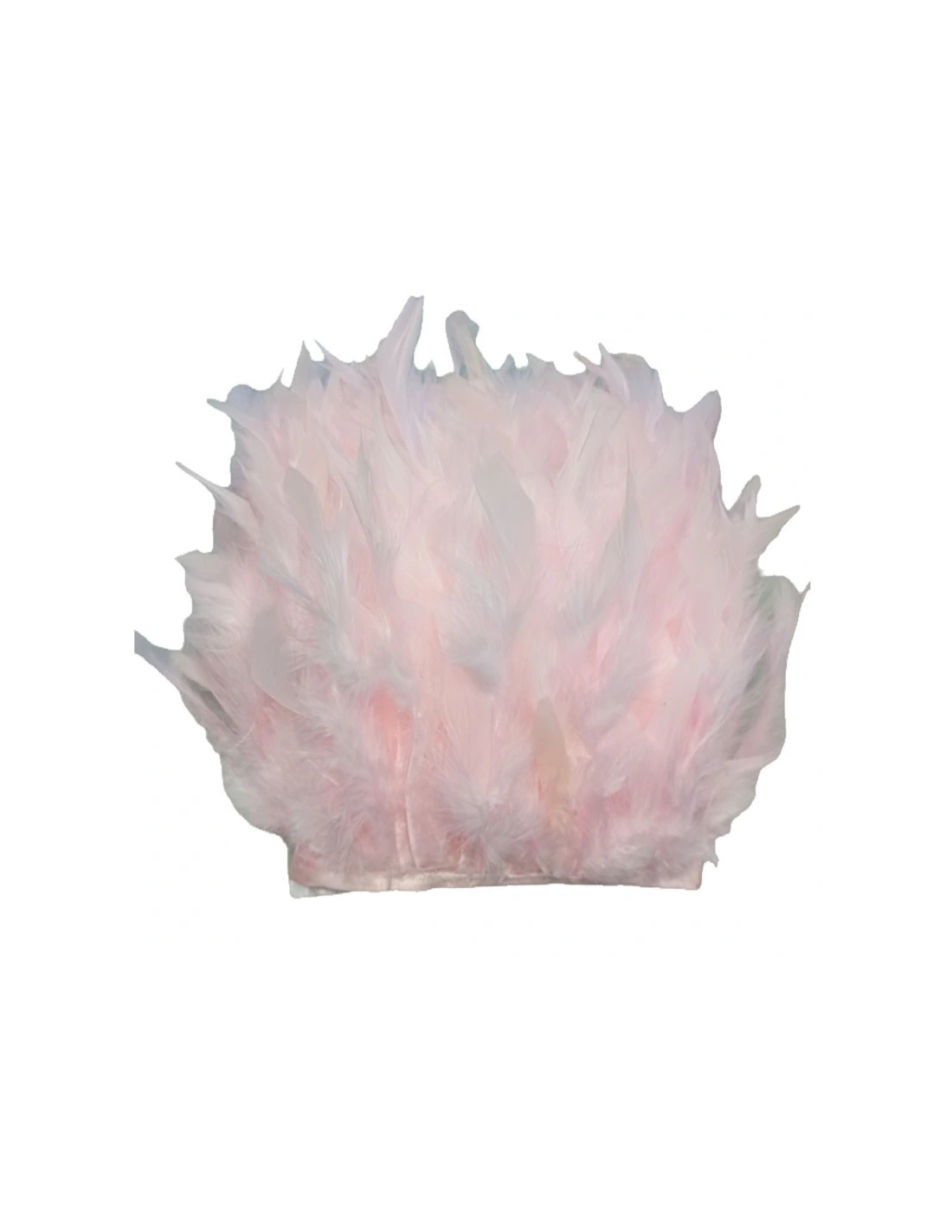 Frange da cucire Piume di Tacchino Rosa Baby pacco - 1MT.