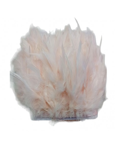 Frange da cucire Piume di Tacchino Rosa Carne pacco - 1MT.