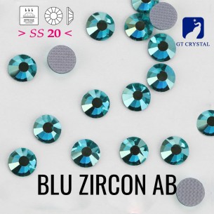 Strass GT Crystal Termoadesivo ss 20  Blu Zircon AB - 144PZ  Rhinestones Hotfix