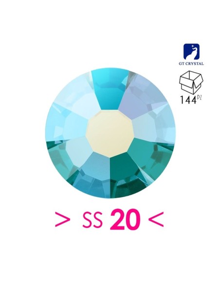 Rhinestones Gt Crystal Hotfix ss 20  Blu Zircon - 144 pcs - Hotfix Strass
