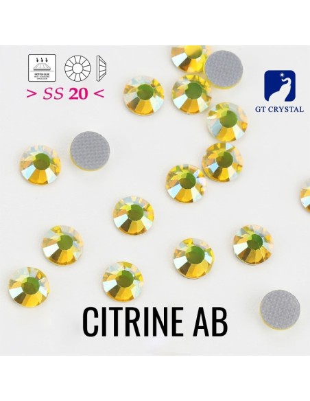 Rhinestones Gt Crystal Hotfix ss 20 Citrine - 144 pcs - Hotfix Strass