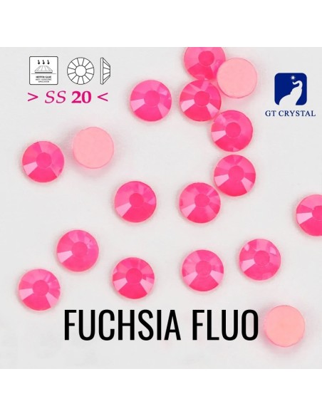 Rhinestones Gt Crystal Hotfix  ss 20 Fuchsia - 144 pcs - Hotfix Strass