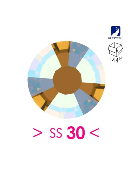 Strass GT Crystal Termoadesivi ss 30 Topaz AB - 144PZ