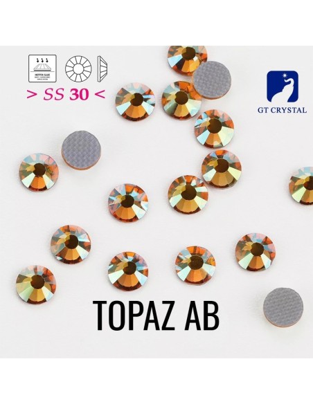 Strass GT Crystal Termoadesivi ss 30 Topaz AB - 144PZ