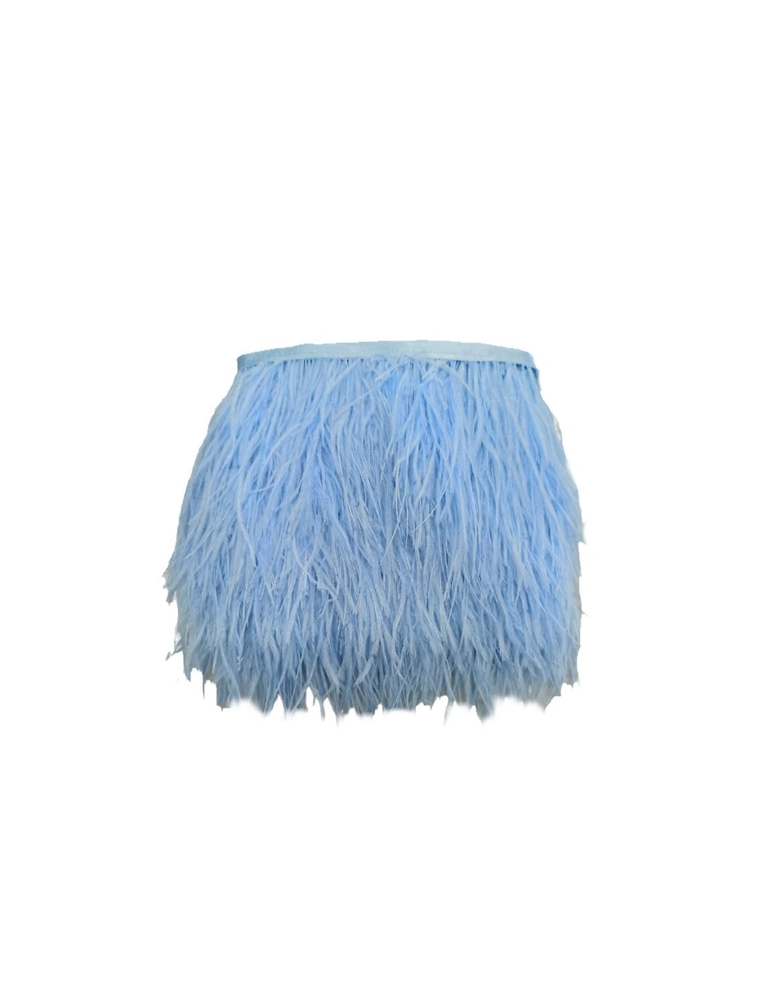 Fringe Sewing Black Ostrich Feathers  Pack - 1MT. - Fringes and Feathers