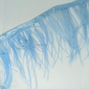 Frange da cucire Piume di Struzzo Cielo pacco - 1MT. 2