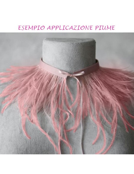 Fringe Sewing Pure Pink Ostrich Feathers  Pack - 1MT. - Fringes and Feathers