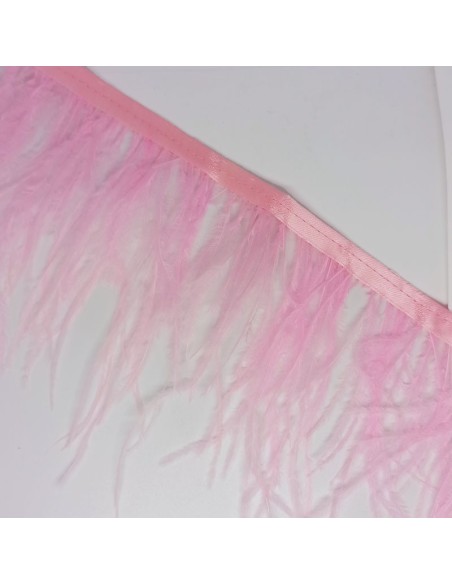 Fringe Sewing Pure Pink Ostrich Feathers  Pack - 1MT. - Fringes and Feathers