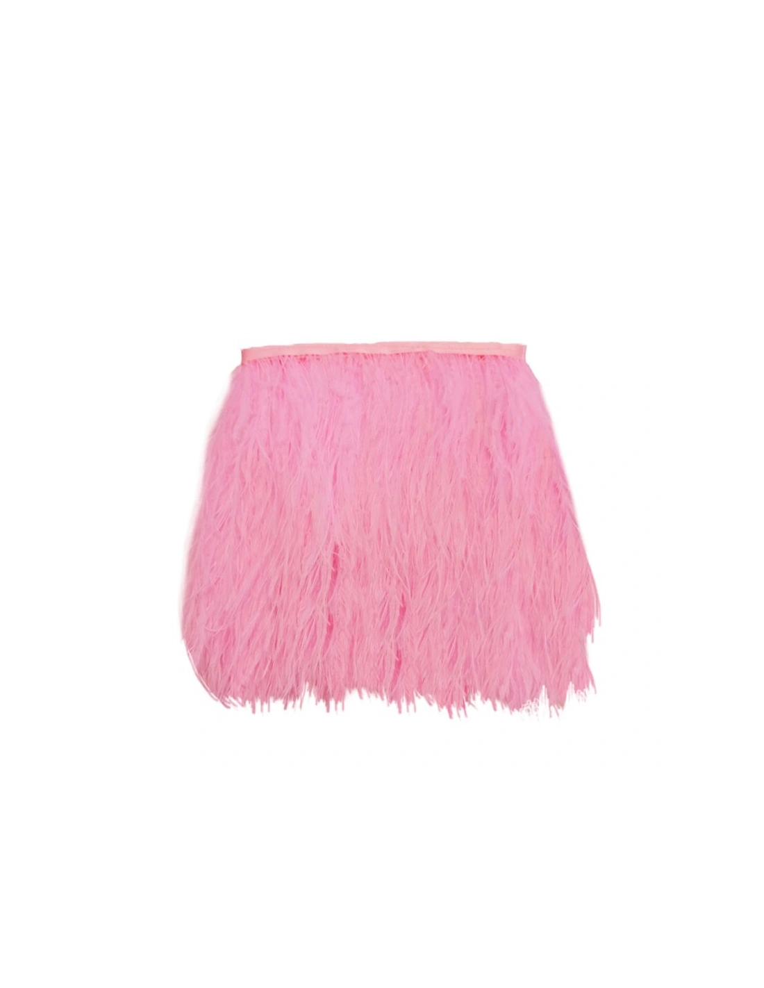 Frange da cucire Piume di Struzzo Rosa Baby pacco - 1MT.