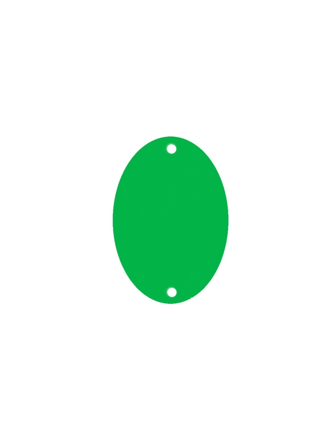Specchietto Ovale mm 20x30 Verde - 10PZ