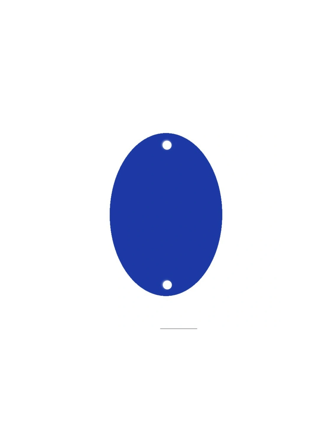 Specchietto Ovale mm 20x30 Blu - 10 PZ