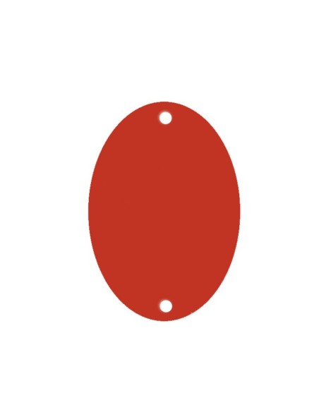 Specchietto Ovale mm 20x30 Rosso - 10PZ