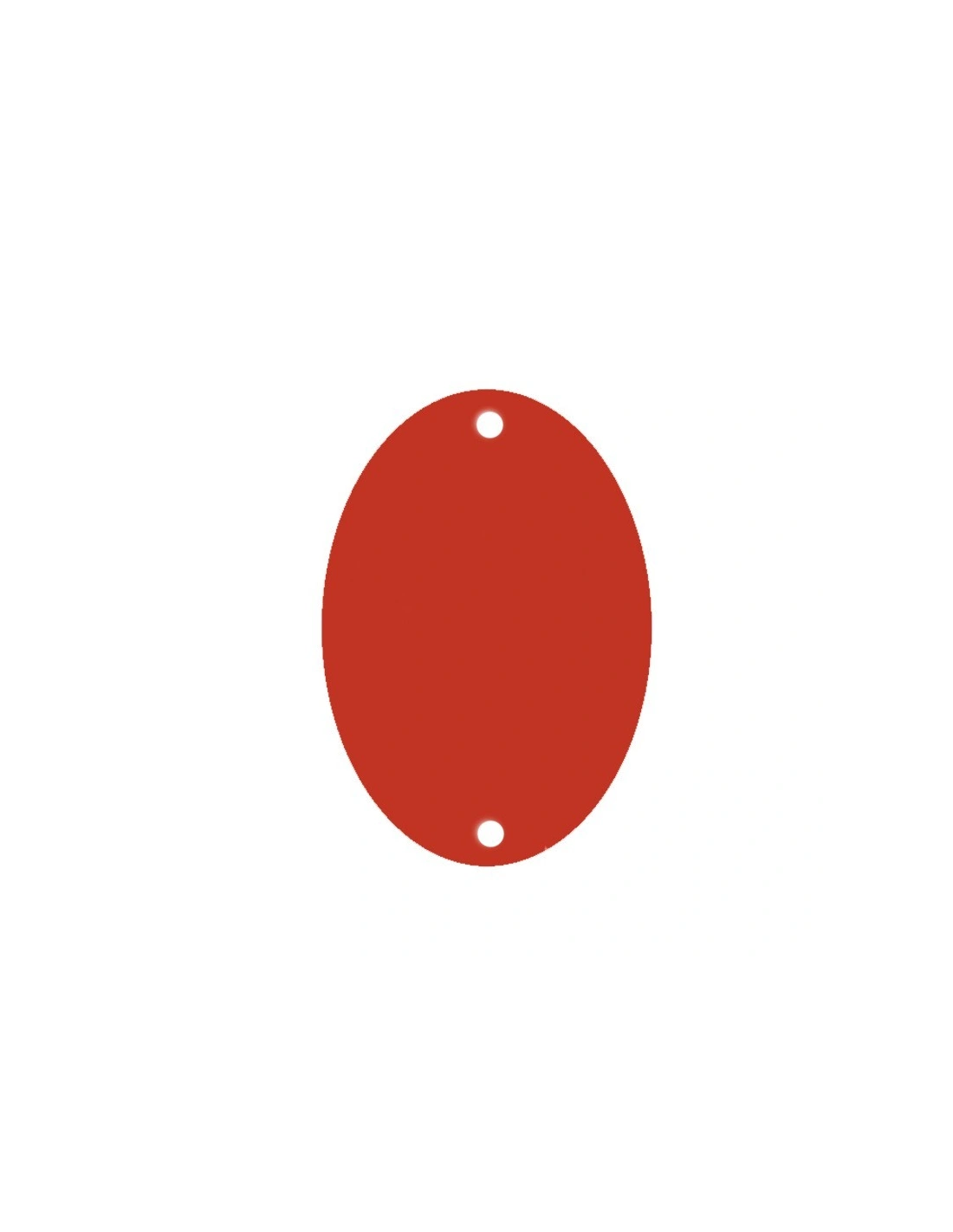 Specchietto Ovale mm 20x30 Rosso - 10PZ