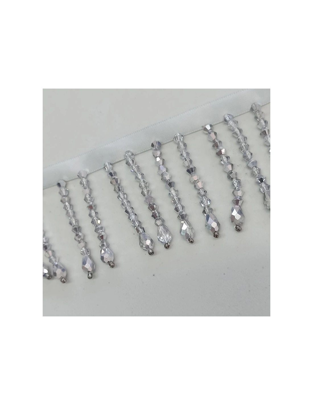 Fringe sewing Bicone Silver pack - 1 MT.