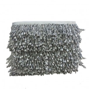Fringe sewing Bicone Silver...