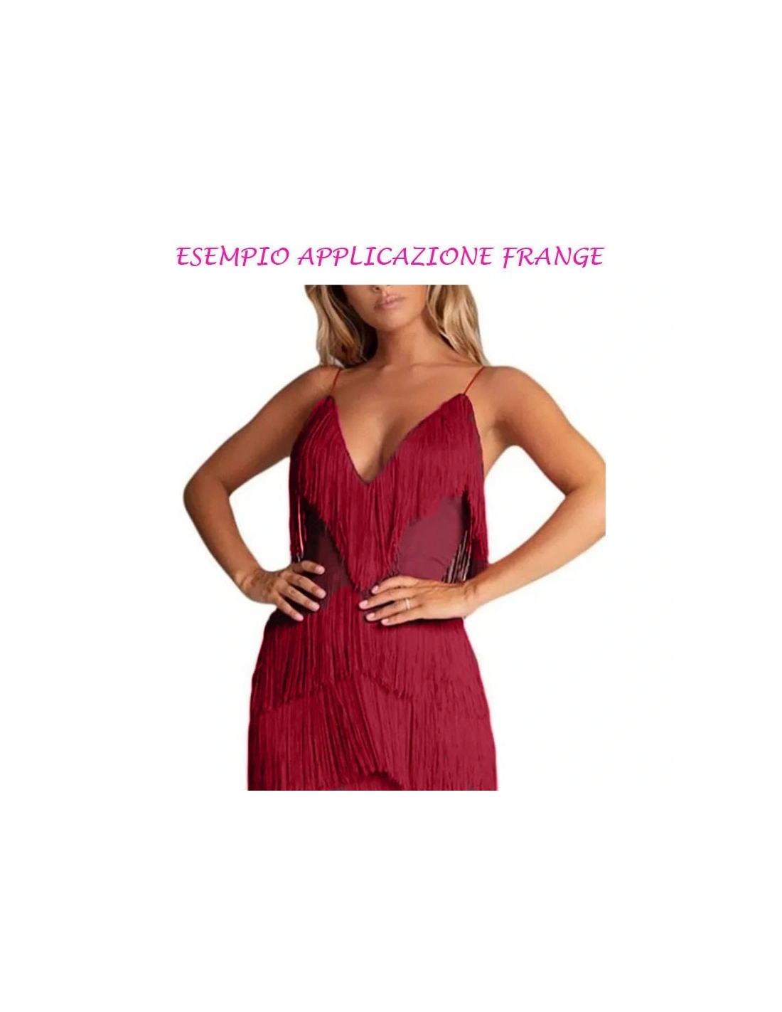 Tripolino Fringe cm 30 Amaranth - Pack of 1 mt.
