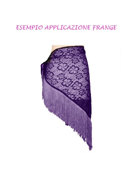 Frangia in Tripolino cm 30 Viola Scuro - Pacco 1 mt.