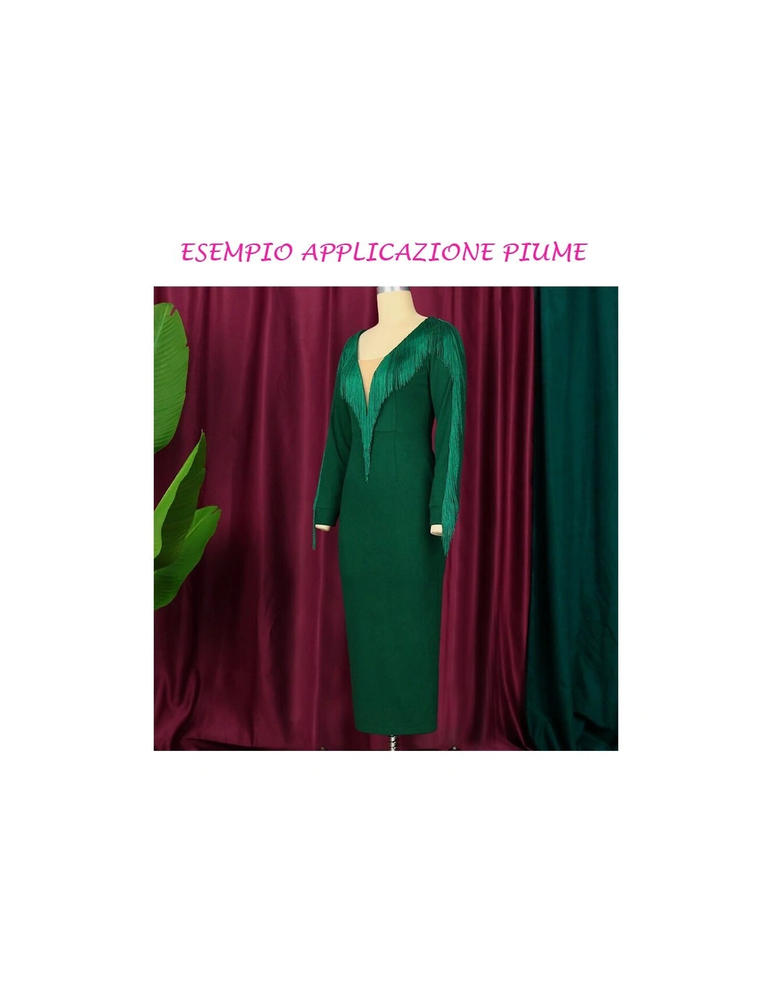 Tripolino Fringe cm 30 Green - Pack of 1 mt.