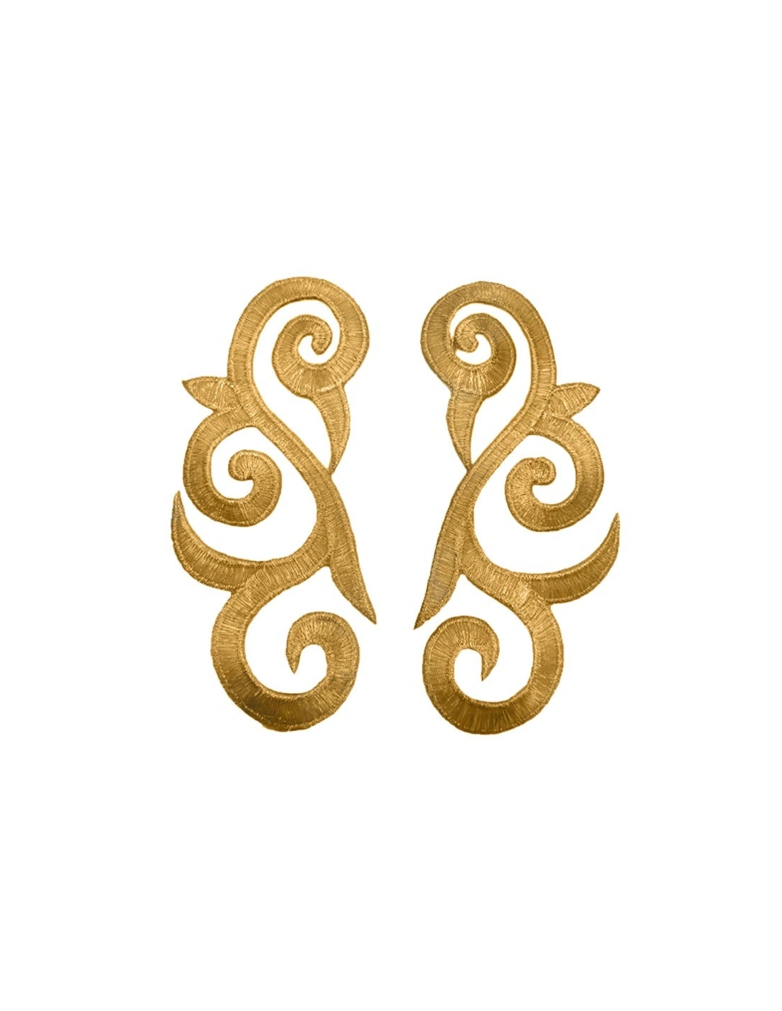 Application embroidered fabric Gold 18x5.7 cm - 1PZ - Applications for Leotards and Dresses