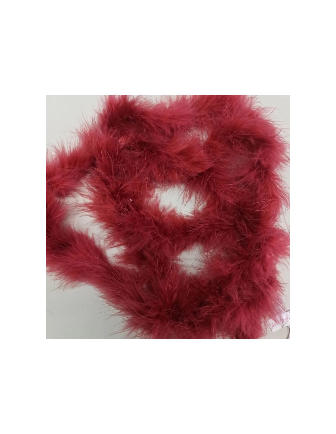 Piume di Marabou Amaranto - Pacco 2 mt.