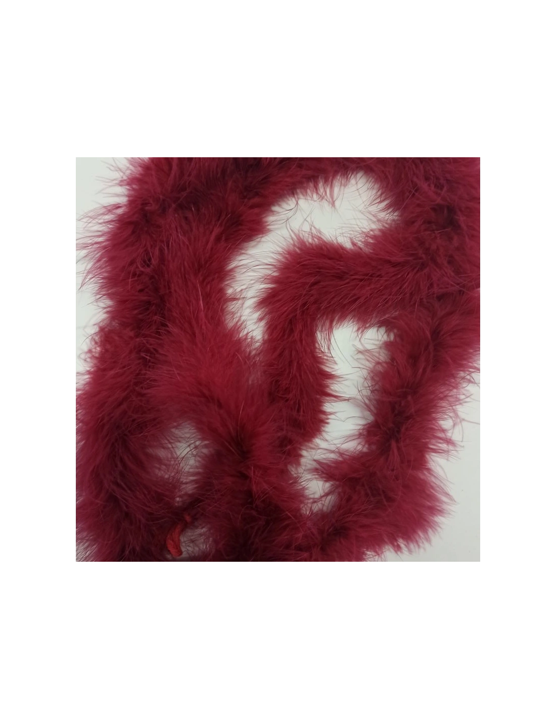 Piume di Marabou Bordeaux - Pacco 2 mt.
