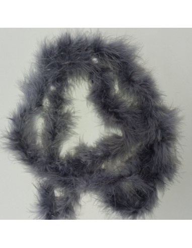 Piume di Marabou Grigio - Pacco 2 mt. Piume di Marabou Grigio - Pacco 2 mt.