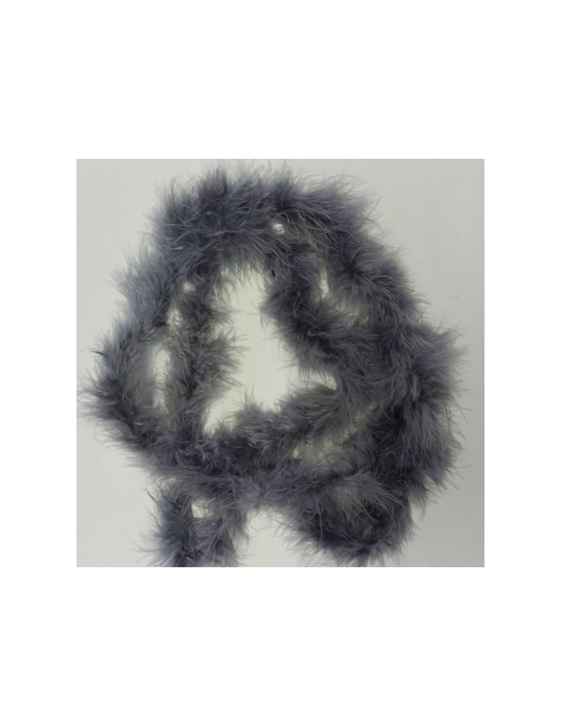 Piume di Marabou Grigio - Pacco 2 mt.