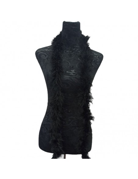 Piume di Marabou Nero - Pacco 2 mt.