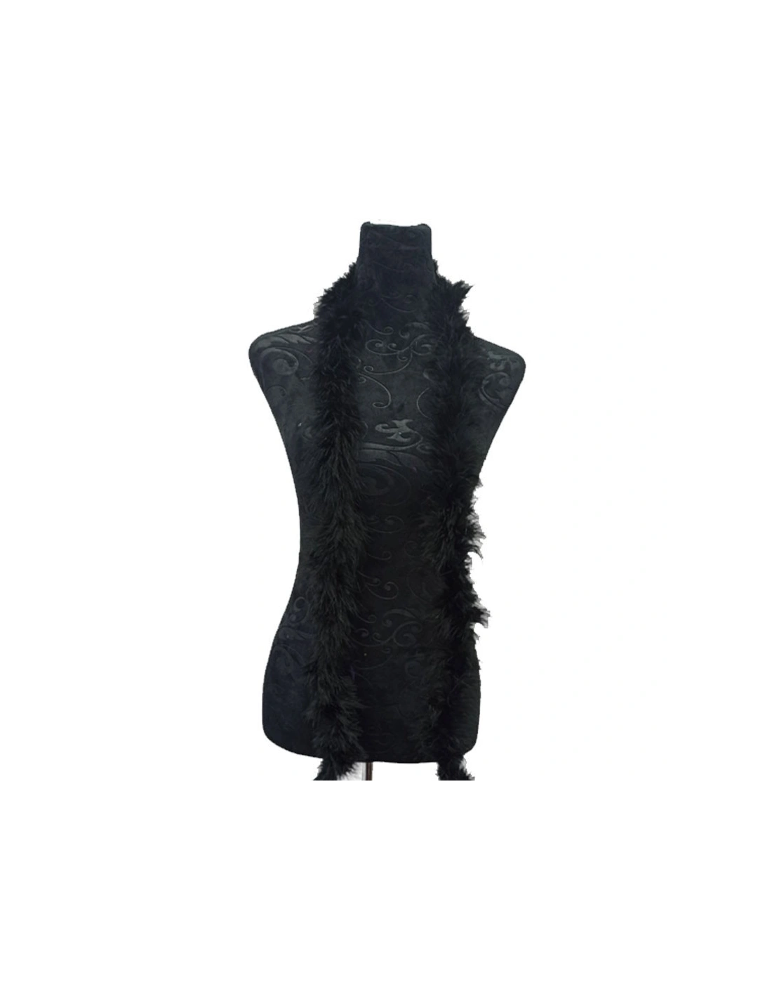 Piume di Marabou Nero - Pacco 2 mt.
