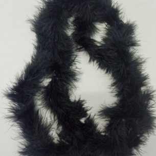 Piume di Marabou Nero - Pacco 2 mt. 2