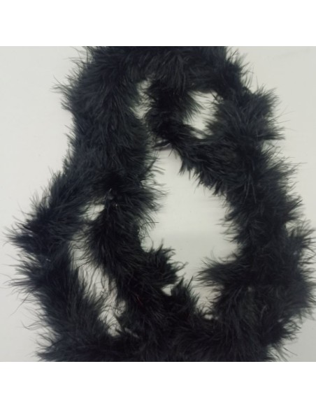 Marabou Feathers Black - Pack 2 mt.