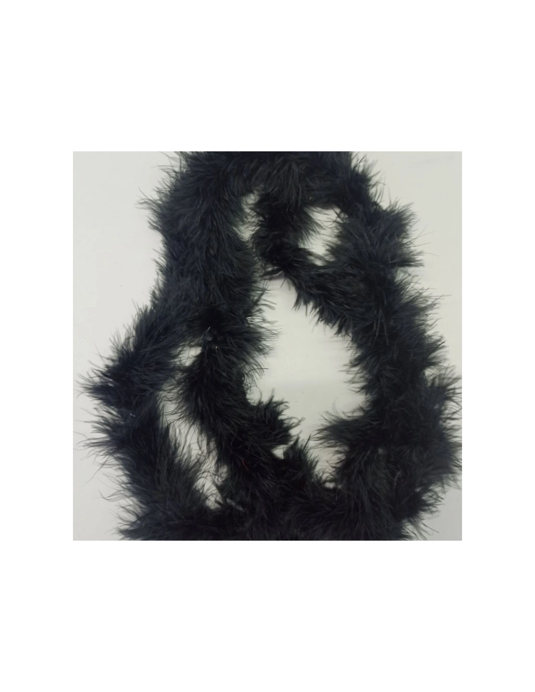 Piume di Marabou Nero - Pacco 2 mt.