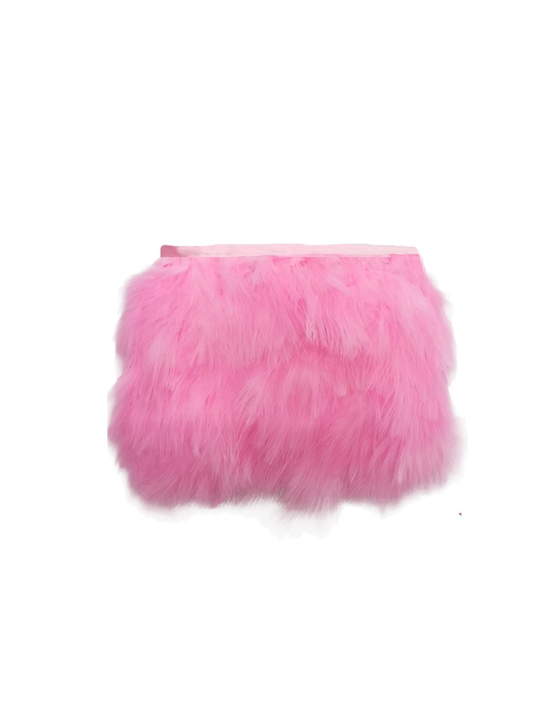 Frange da cucire con Piume Rosa pacco - 1MT.
