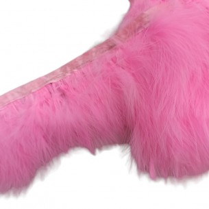 Frange da cucire con Piume Rosa pacco - 1MT. 2