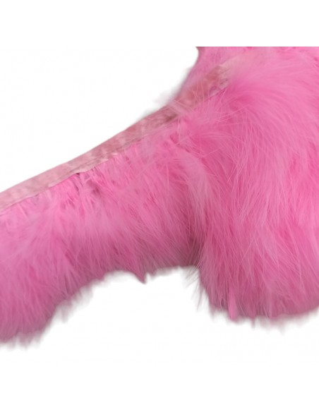 Frange da cucire con Piume Rosa pacco - 1MT. Frange da cucire con Piume Rosa pacco - 1MT.