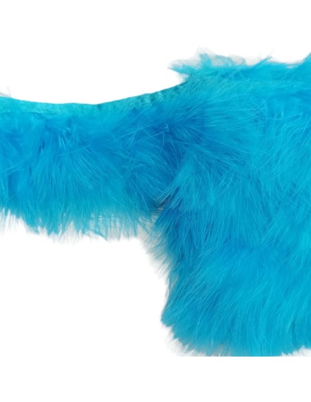 Frange da cucire con Piume Aqua pacco - 1MT.
