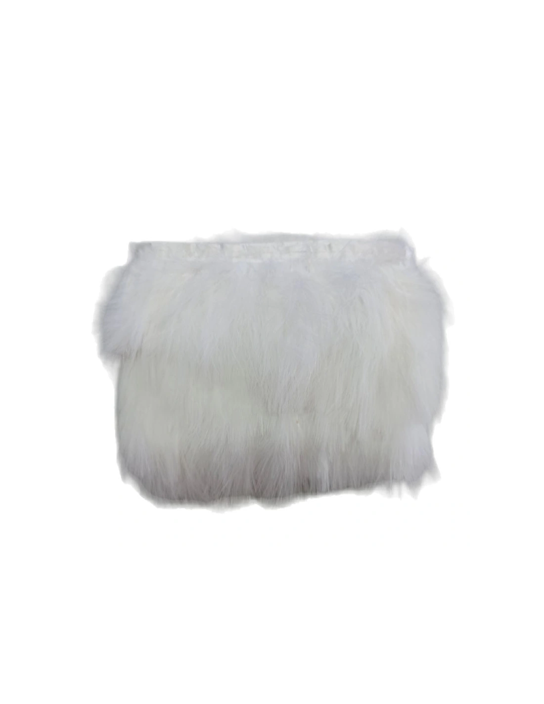 Frange da cucire con Piume Bianco pacco - 1MT.