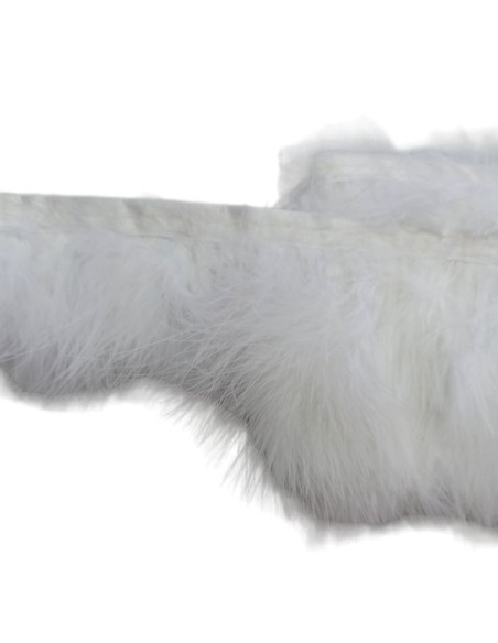 Frange da cucire con Piume Bianco pacco - 1MT.