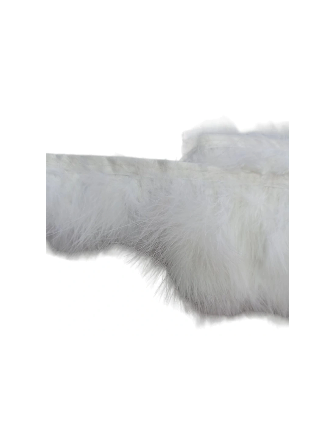 Frange da cucire con Piume Bianco pacco - 1MT.