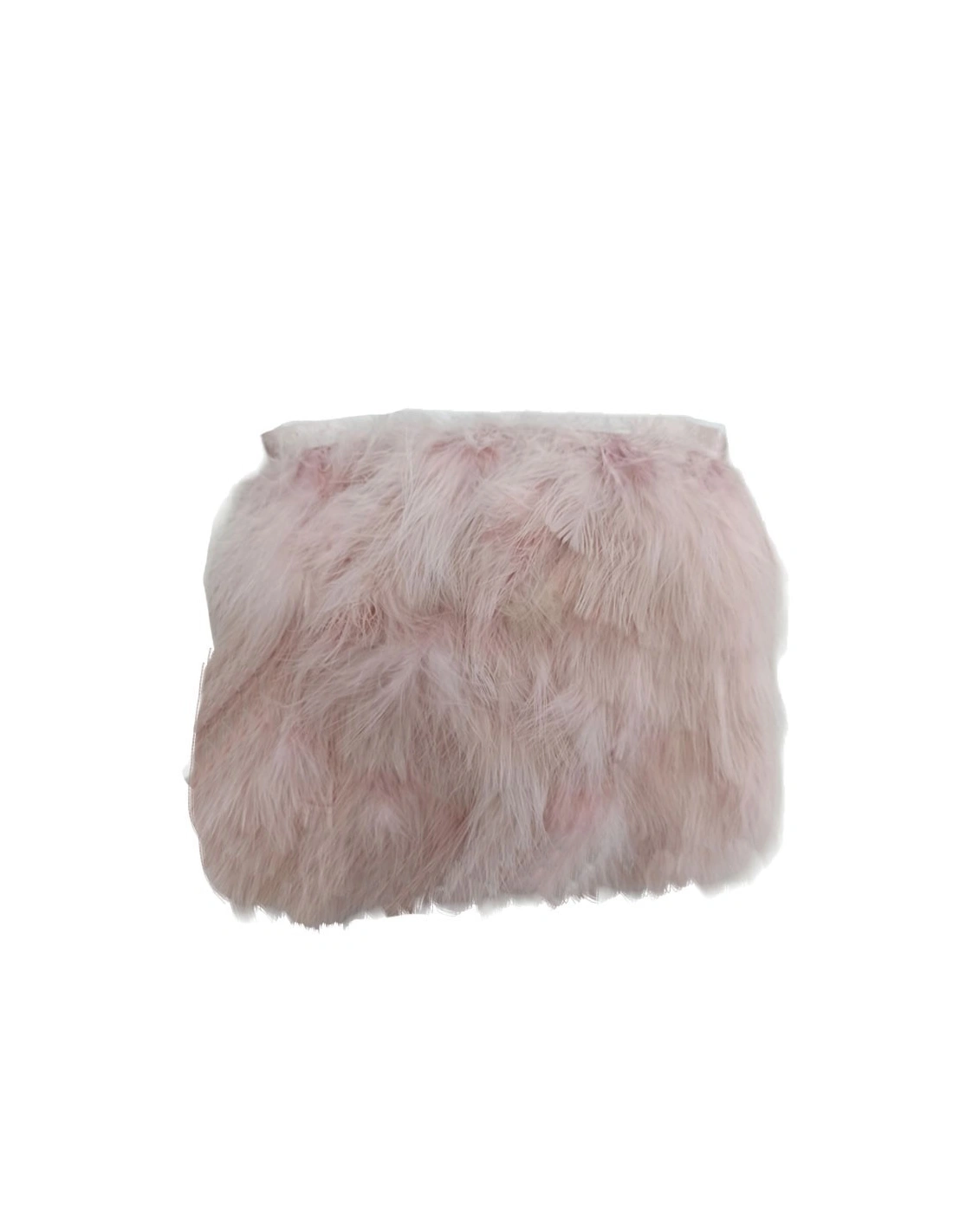 Frange da cucire con Piume Rosa Scuro pacco - 1MT.