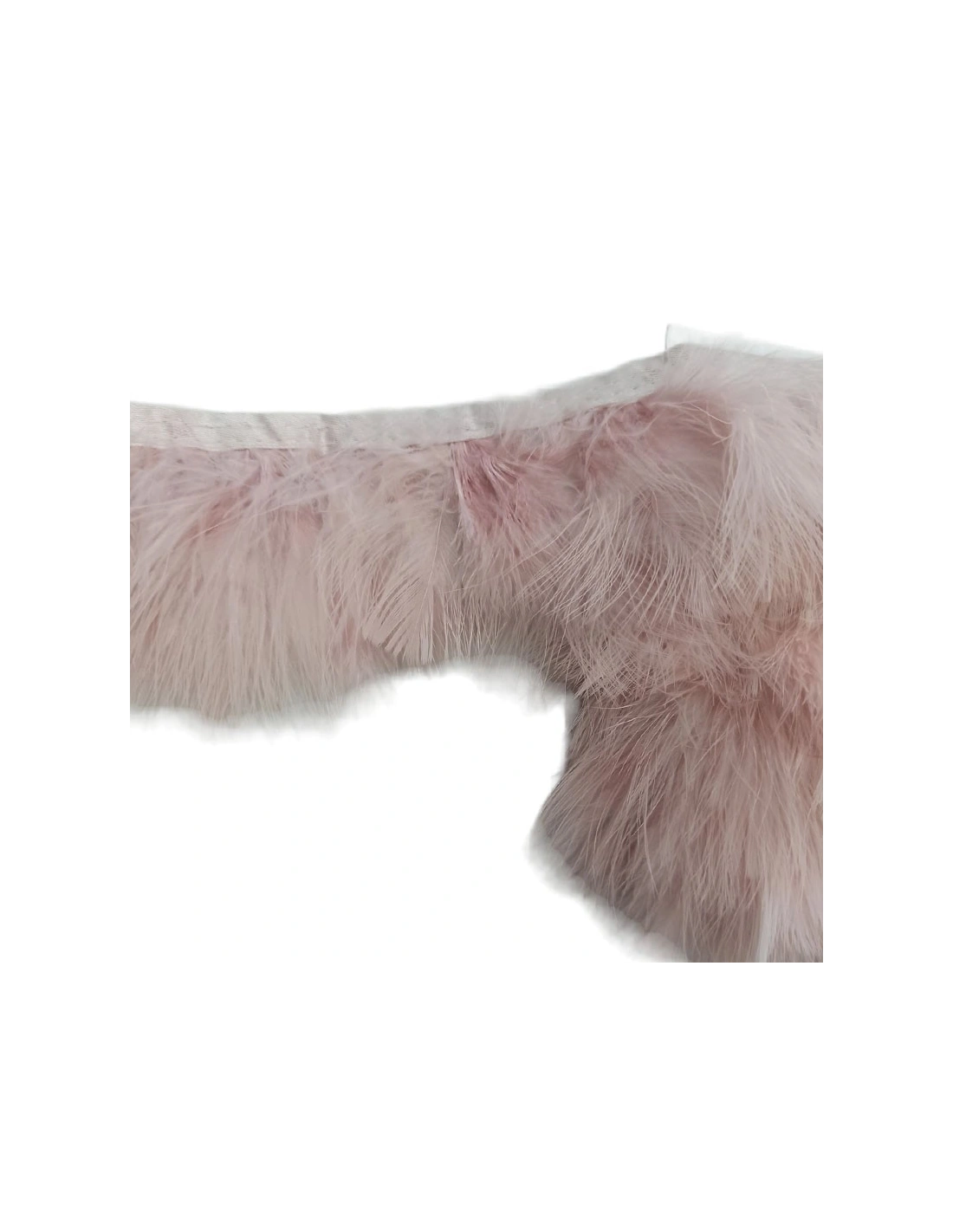 Frange da cucire con Piume Rosa Scuro pacco - 1MT.
