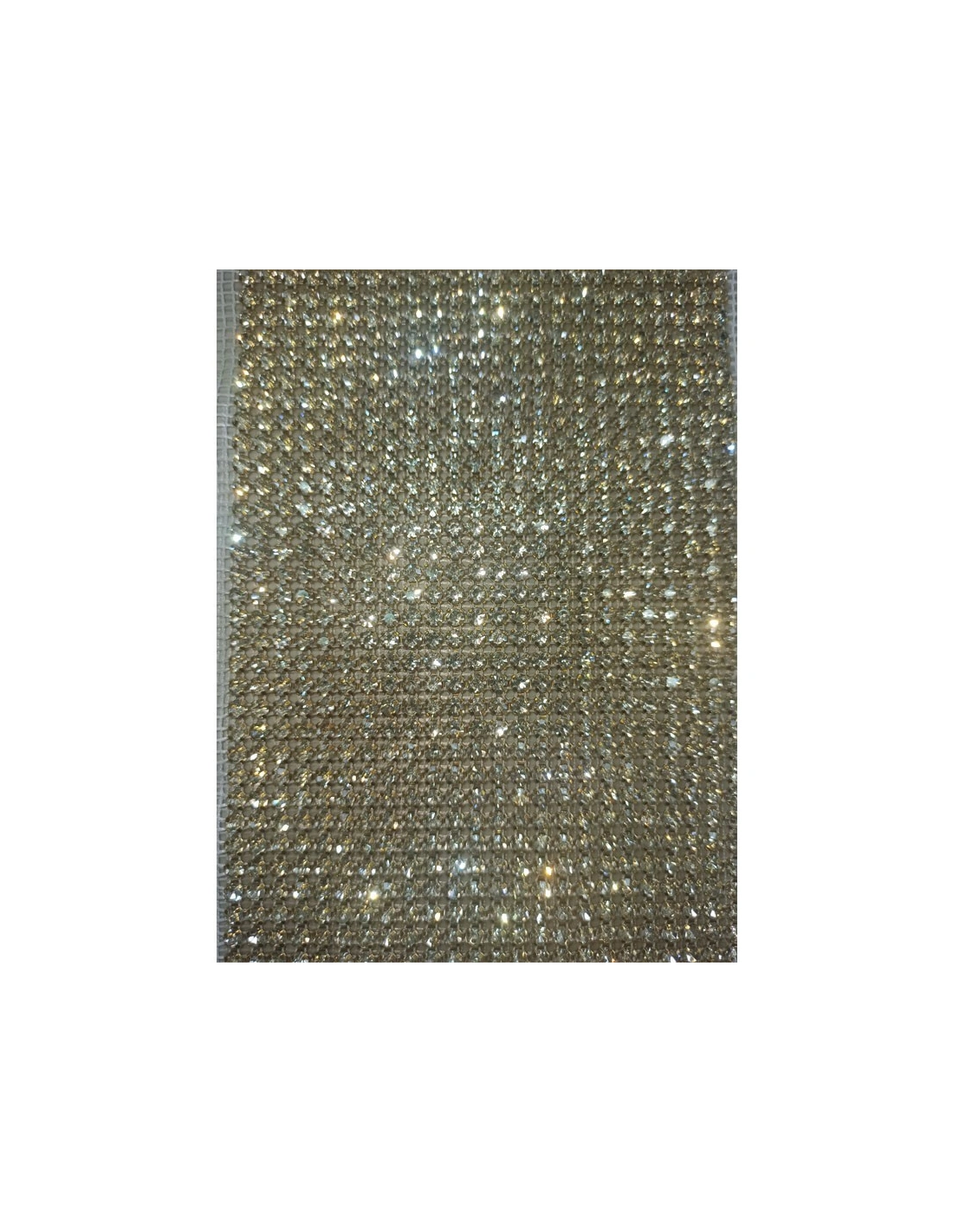 Bordura Strass su Rete ss 17 a 24 Fili Crystal-Gold- 1MT