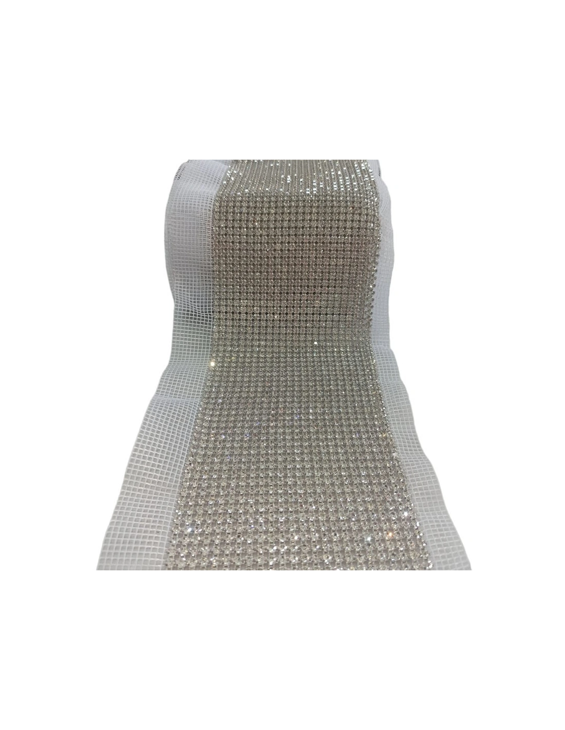Bordura Strass su Rete ss 17 a 24 Fili Crystal-Nickel - 1MT