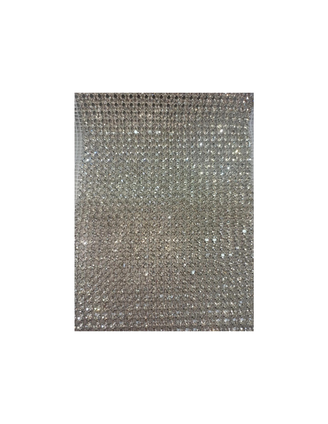 Bordura Strass su Rete ss 17 a 24 Fili Crystal-Nickel - 1MT