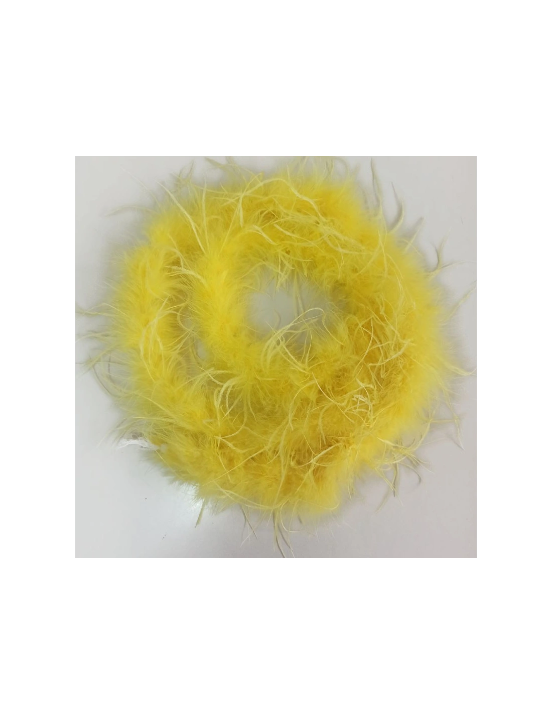 Boa Ostrich Feather Yellow - Pack of 2 mt.